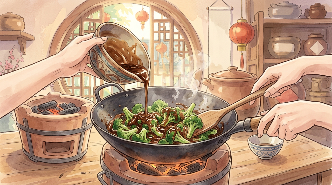Gai lan niu rou step 8