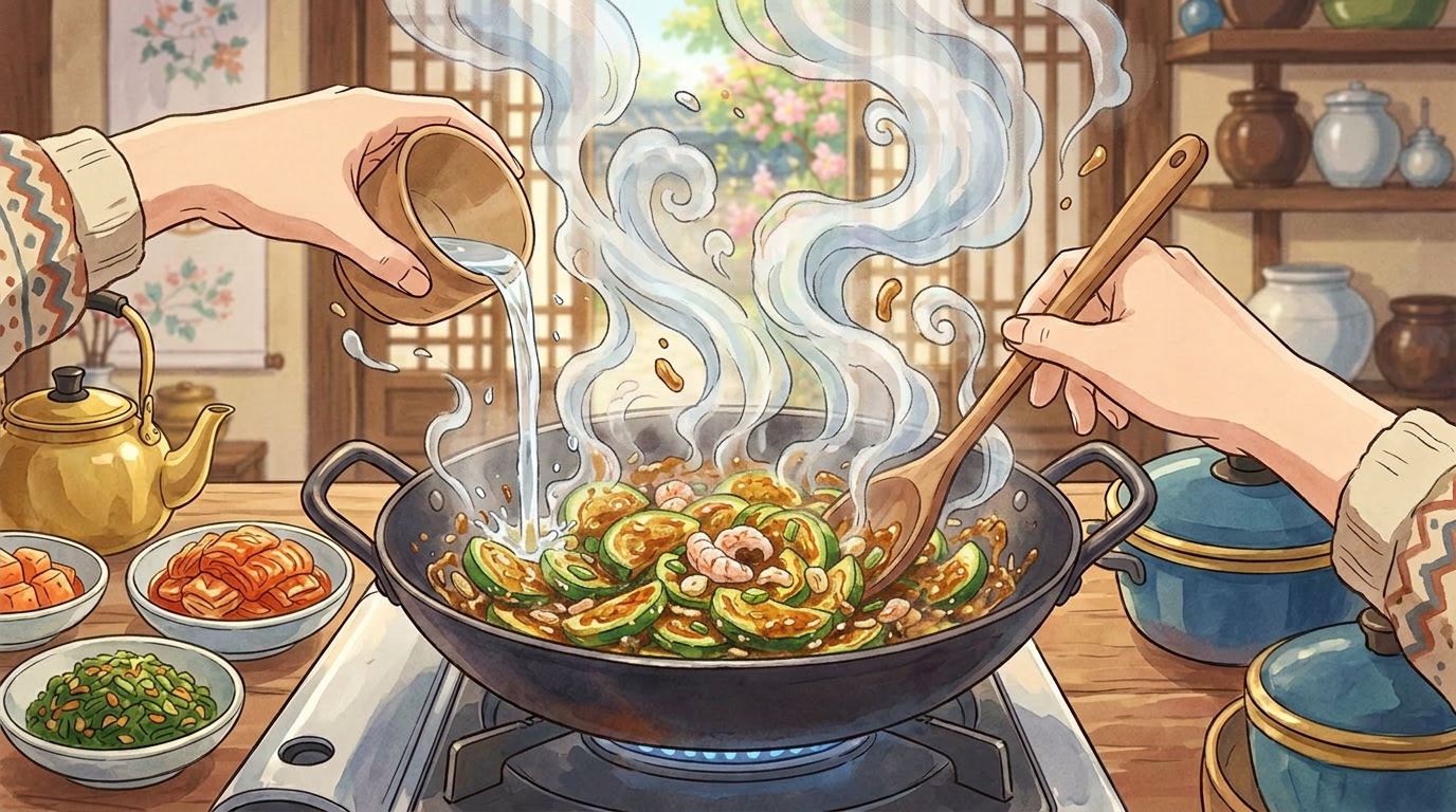 Hobak bokkeum step 3