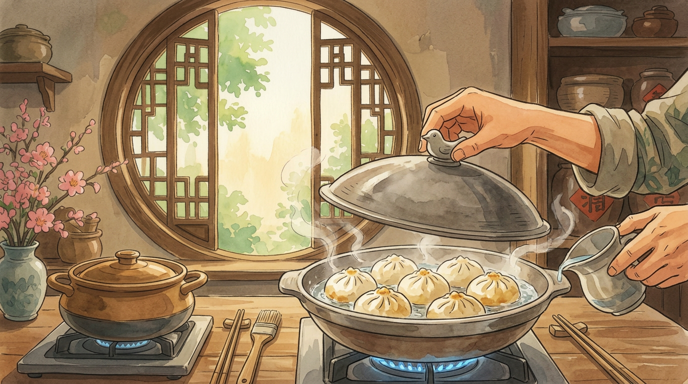 Sheng jian bao step 11