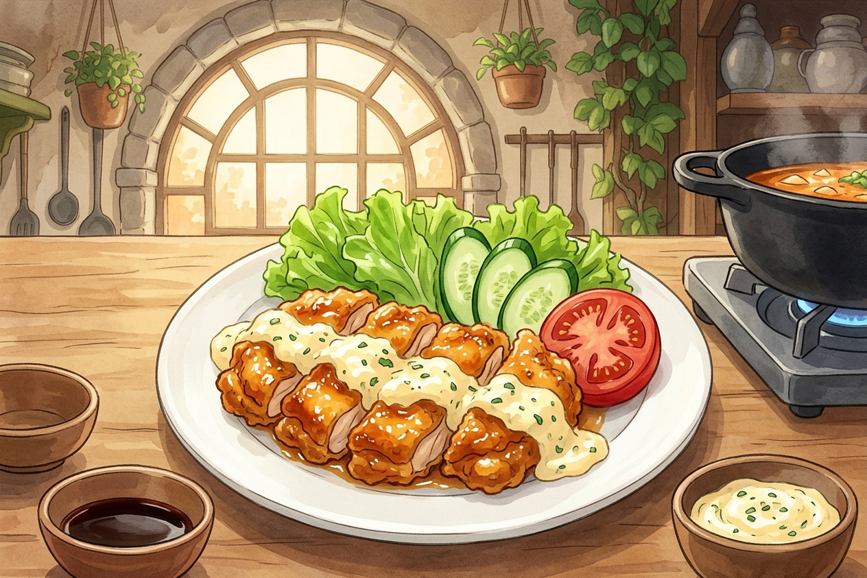 Chicken Nanban step 6