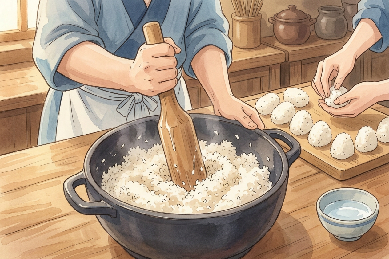 Sanshoku Ohagi step 2