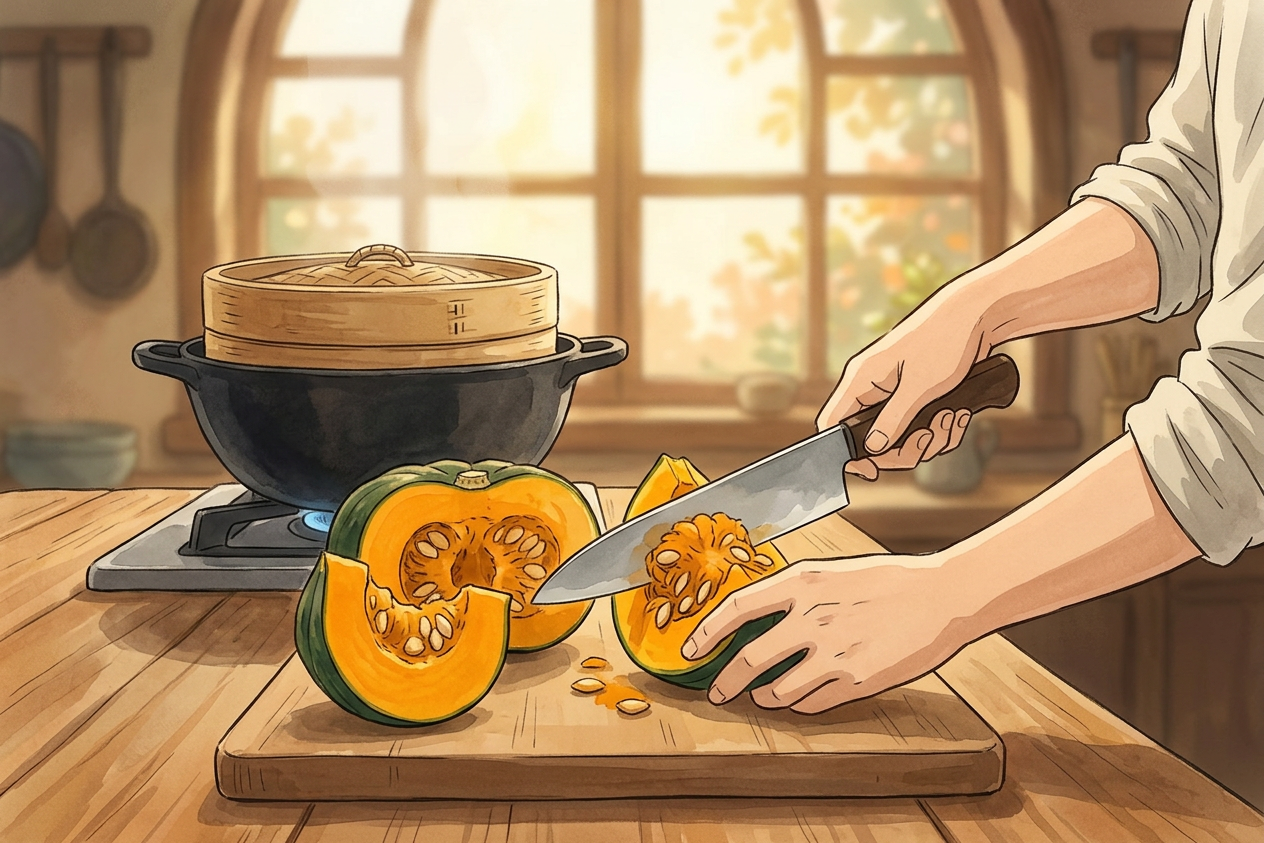 Kabocha purin step 2