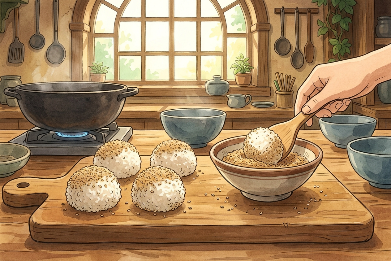 Sanshoku Ohagi step 7