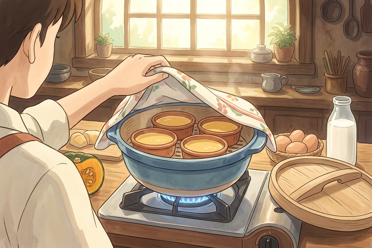 Kabocha purin step 5