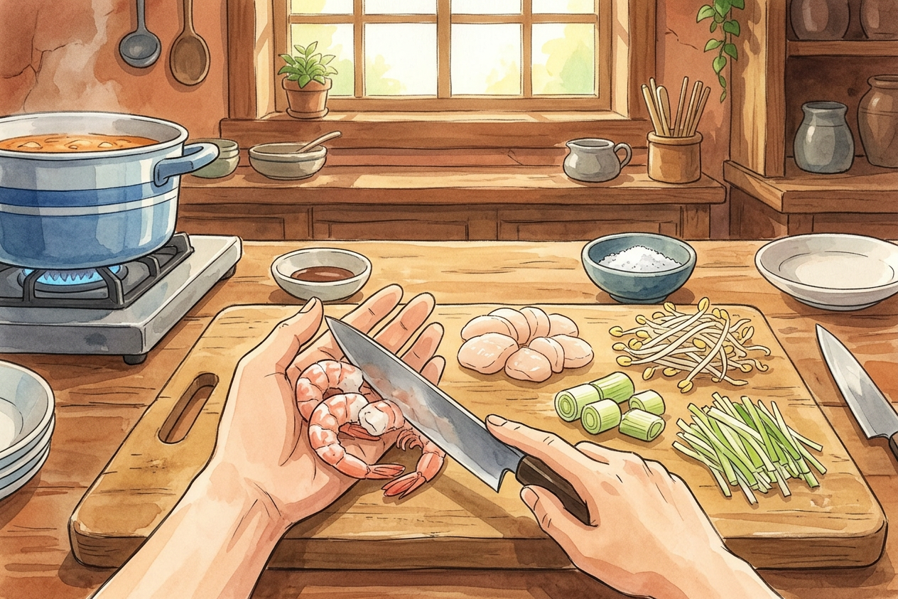 Yakisoba step 1