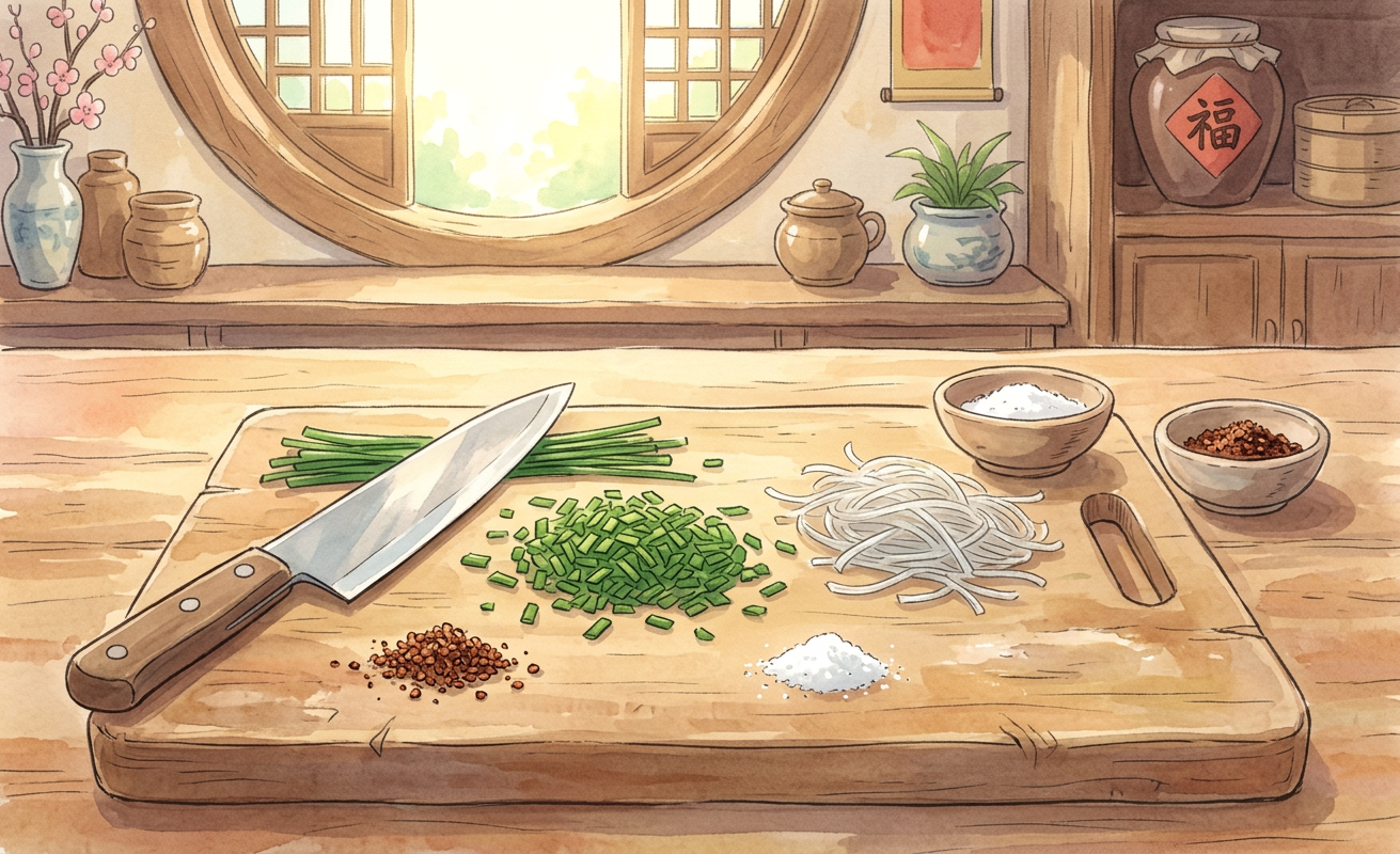 Jiucai hezi step 7