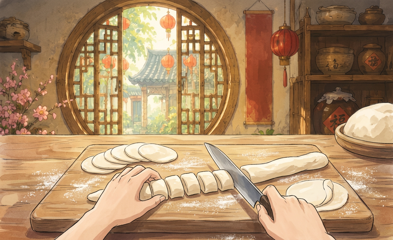 Zhūròu Báicài Jiǎozi step 7