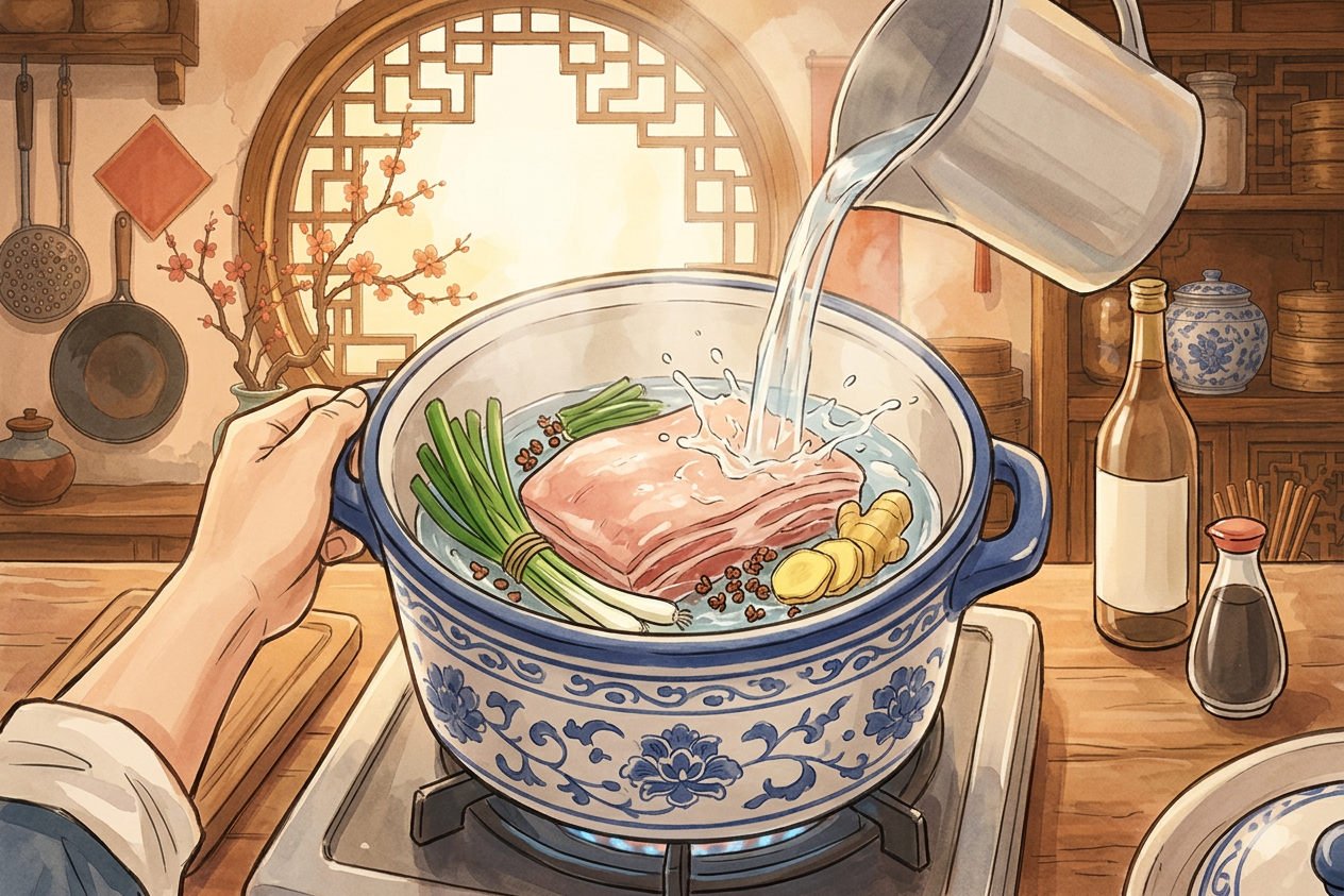 蒜泥白肉 step 1
