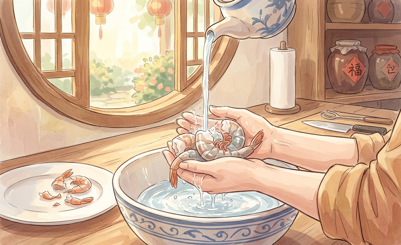 Ghibli-style illustration of an ingredient for Chi Zhi Xia recipe, Umami Guru app
