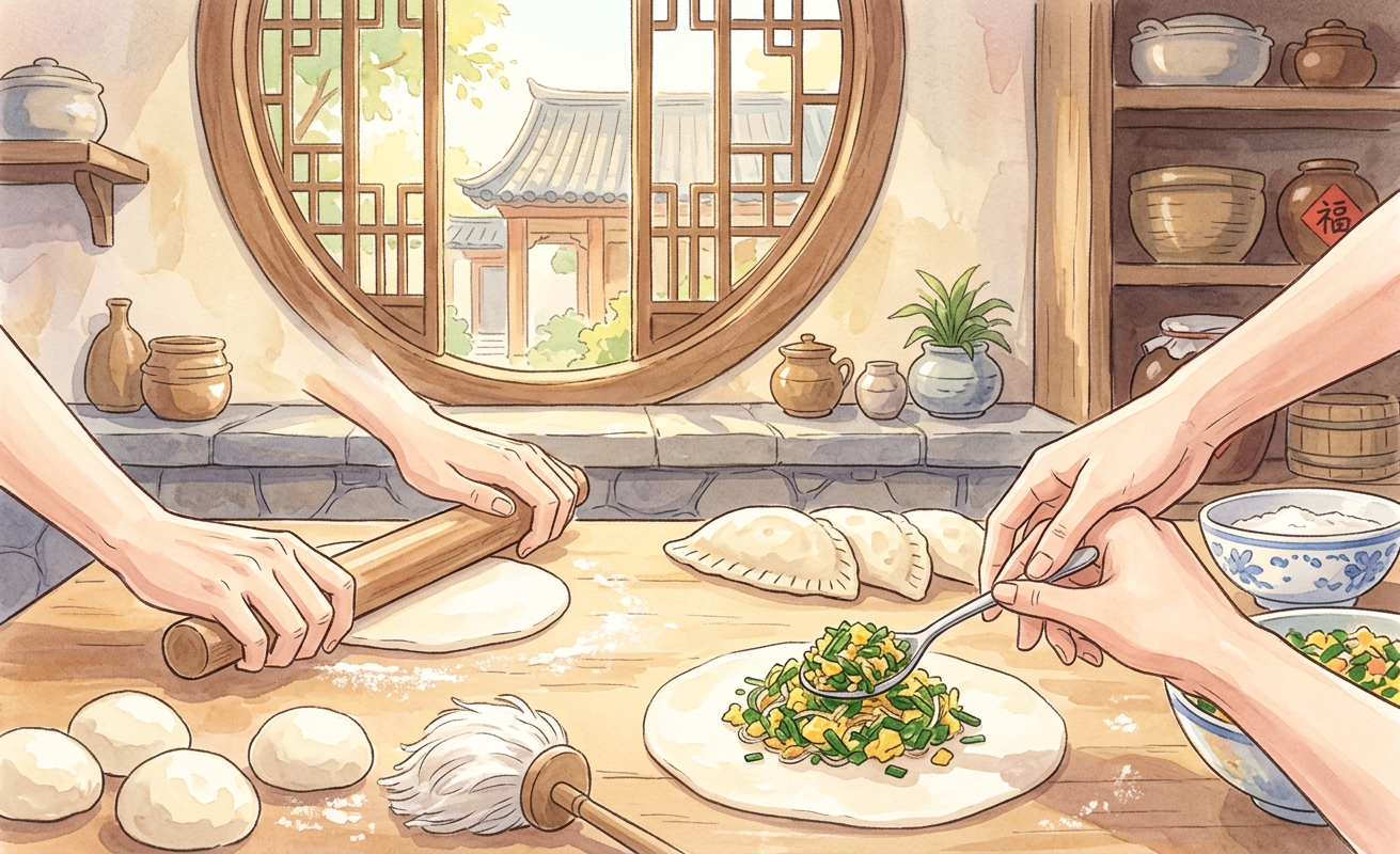Jiucai hezi step 9