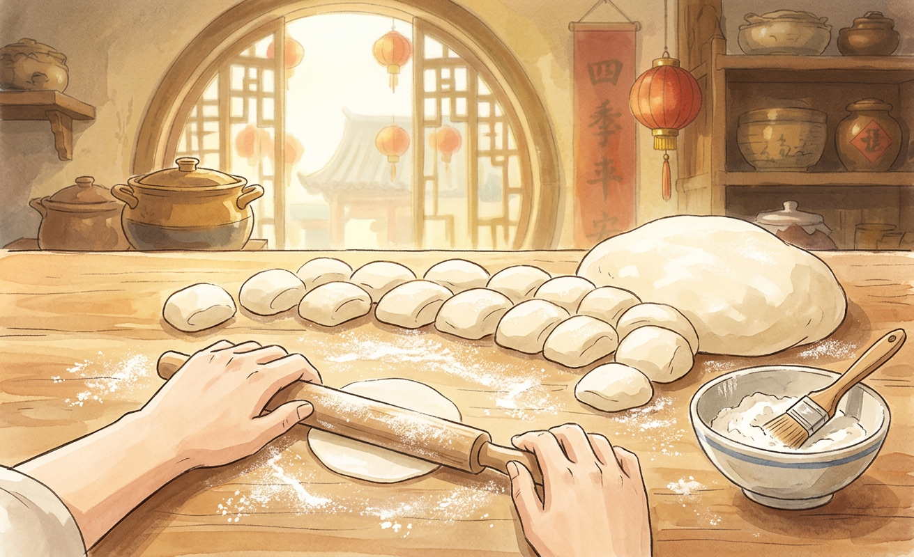 Sheng jian bao step 7