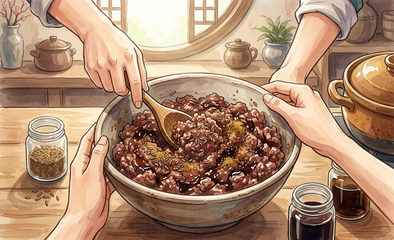 Kao Yangrou Bao step 9