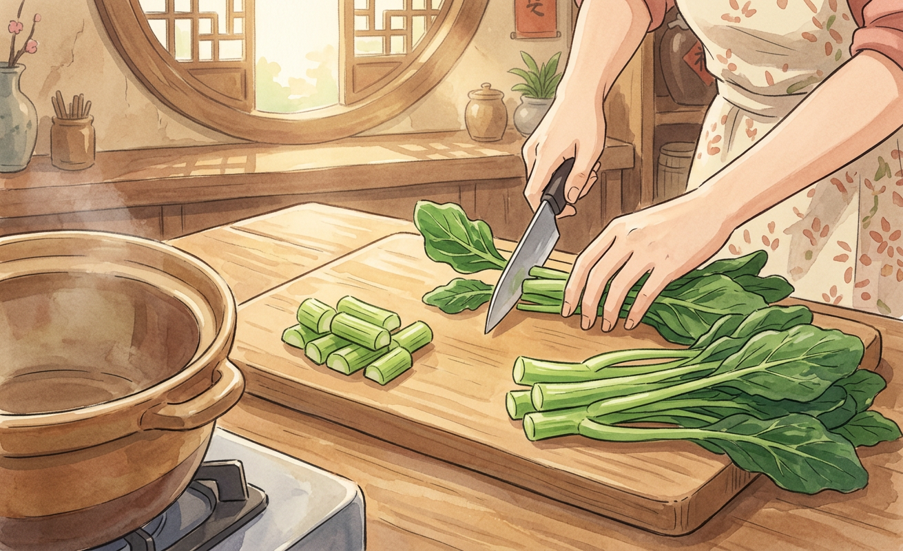 Gai lan niu rou step 3
