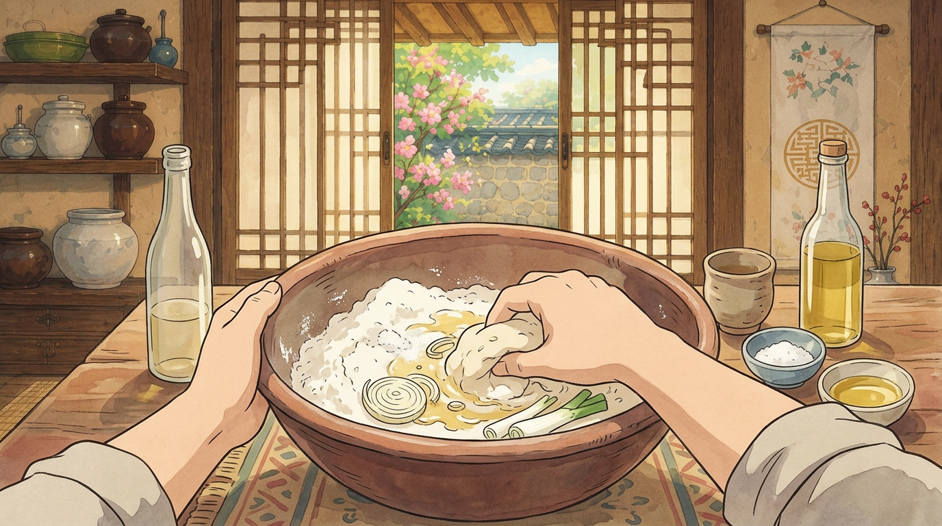 닭칼국수 step 1
