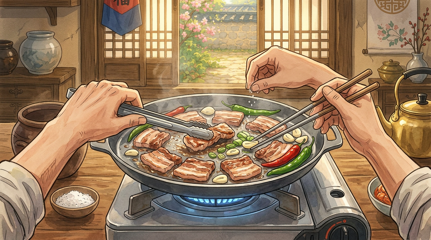 Samgyeopsal Gui step 4