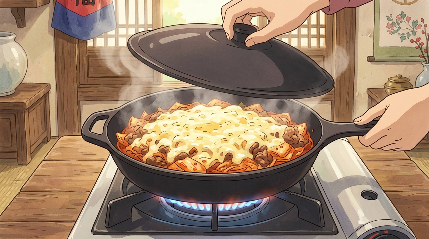 キムチプルコギチーズステーキ step 4