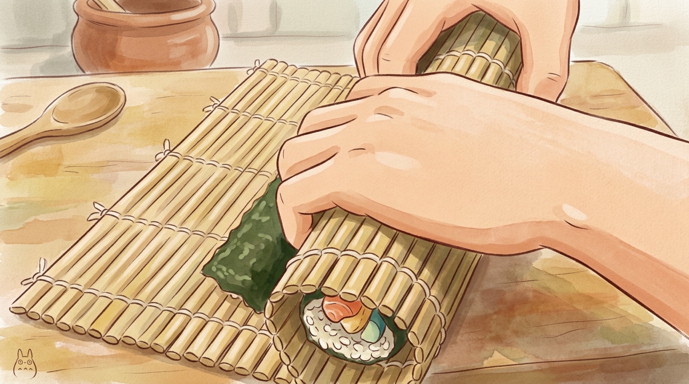 Chamchi gimbap step 8