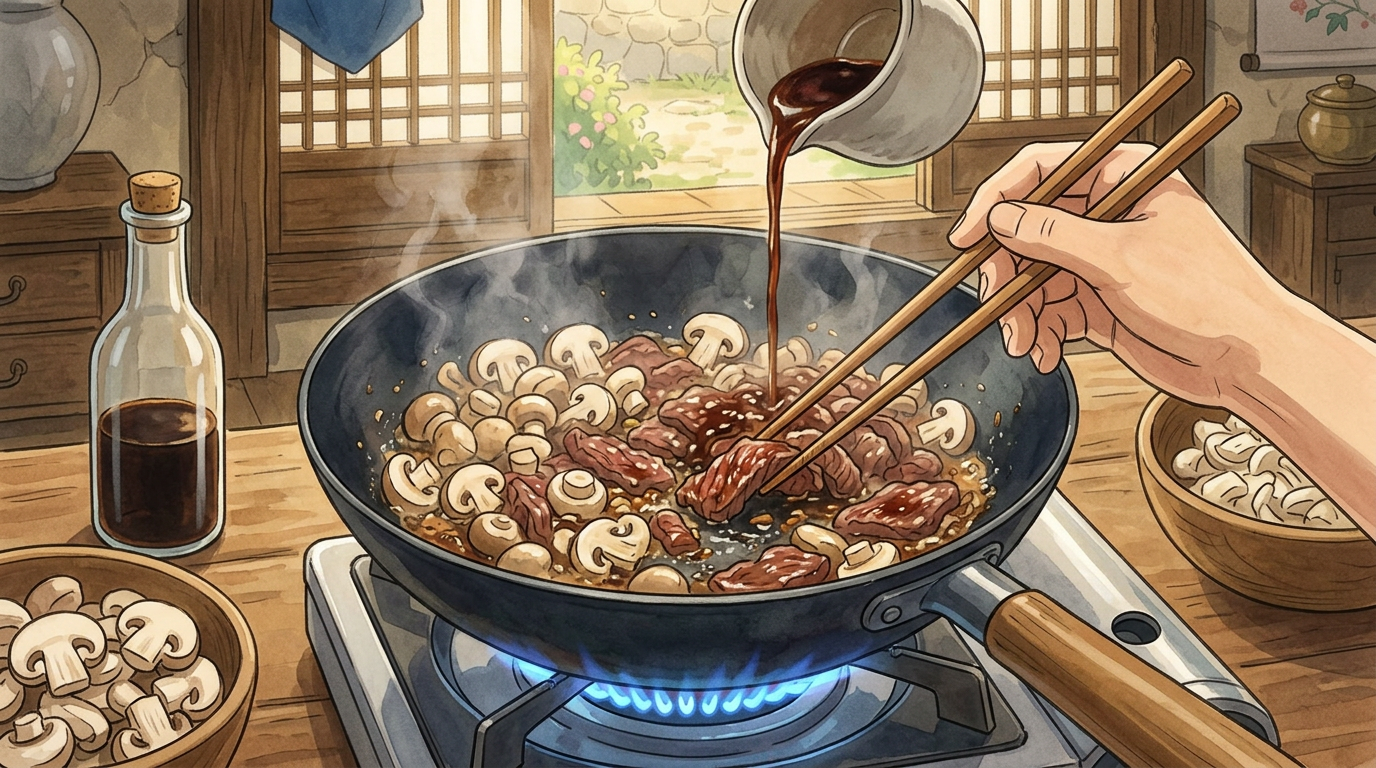 Japchae step 7