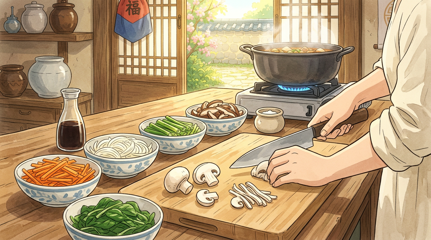 Japchae step 1