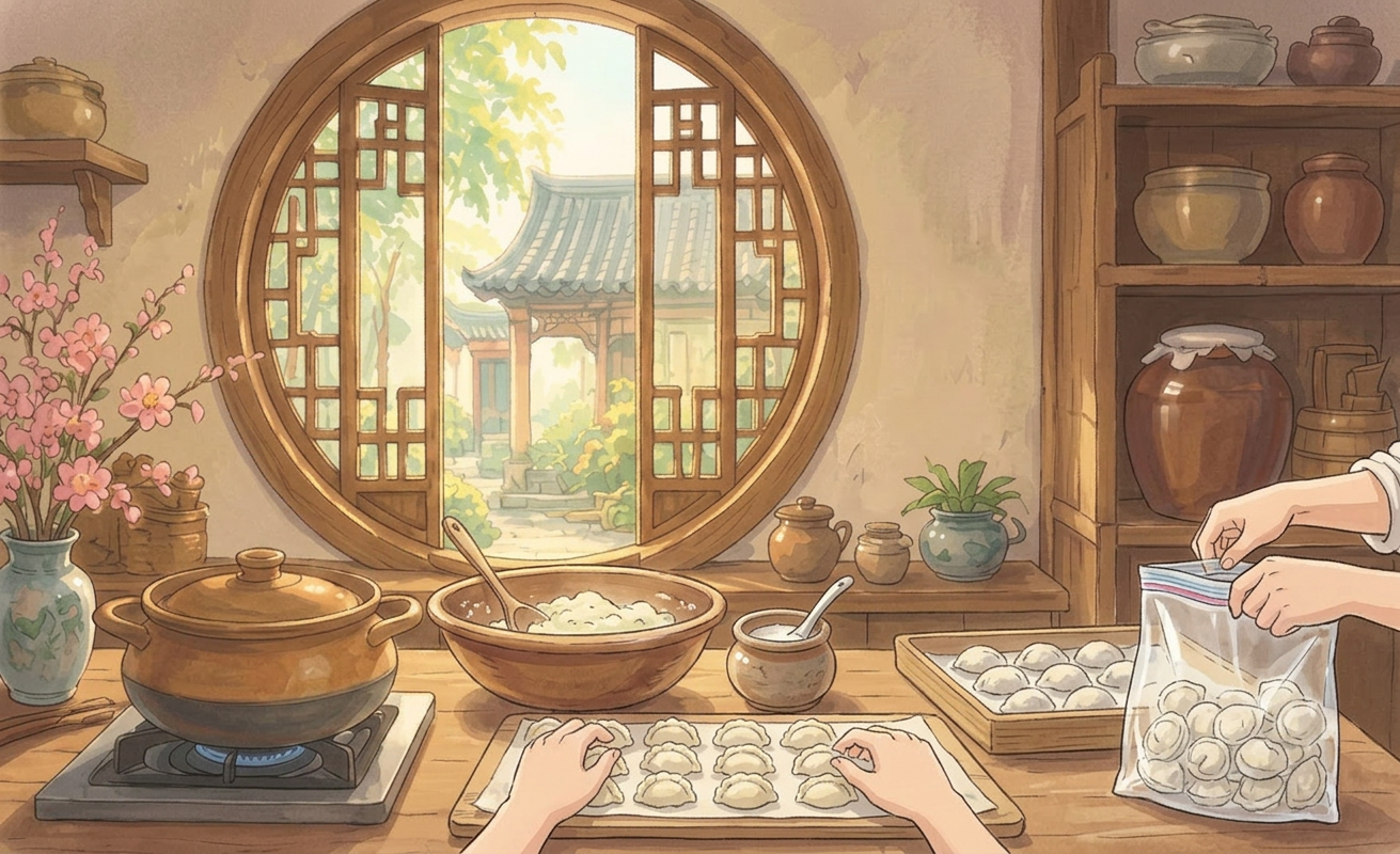 Zhūròu Báicài Jiǎozi step 11